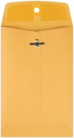 Quality Park 5 x 7-1/2 Clasp Envelopes, Clasp and Gummed Closures for Storing and Mailing, 28 lb Kraft Paper, 100 per Box (QUA37835)