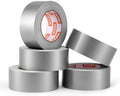 VEVOR 5-Pack Duct Tape, 2 in x 30 Yards, No Residue Strong Adhesive Waterproof Temperature-Resistant Heavy Duty Duct Tape, Tear by Hand, for Indoor Outdoor Repair, Industrial, All Weather, Sliver