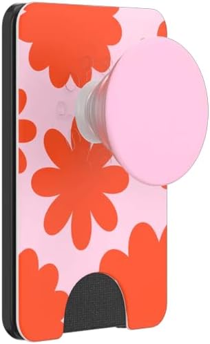 PopSockets Phone Wallet for MagSafe, Phone Card Holder with Grip, Flower - Mirror Floating Florals