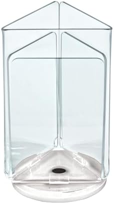 Azar Displays 193726-WHT 4x6 Three-Sided Revolving Sign and Menu Holder - Vertical Acrylic Display Stand for Restaurants, Offices, and Retail Spaces