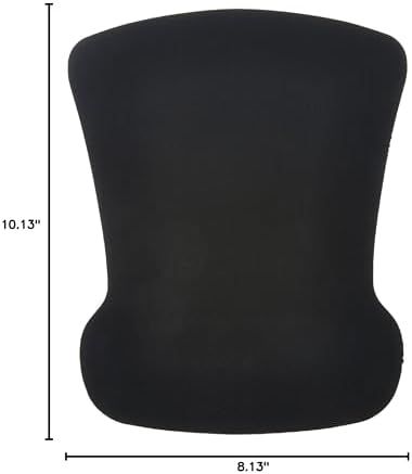Amazon Basics Ergonomic Mouse Pad with Wrist Support for Pain Relief, Gel-Filled Cushion, Non-Slip Rubber Grip Base, 10.1 x 8.1 Inches, Black, 20-Pack