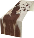 Cow Print Table Runner, Brown Cowhide Print Western Style Table Runner Country Farmhouse Cottage Cow Patten Table Decoration for Home Kitchen Dining, 13x120 Inch