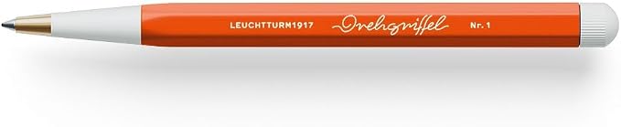LEUCHTTURM1917 - Drehgriffel Writing Pen (Pumpkin) - Ballpoint Pen with Royal Blue Ink Included