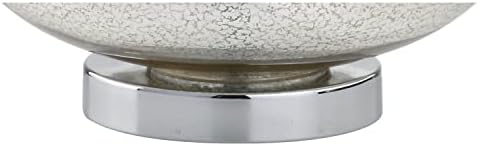 JONATHAN Y Cecile 25.5" Metal Glass Lamp, Mercury Silver/Chrome, Set of 2