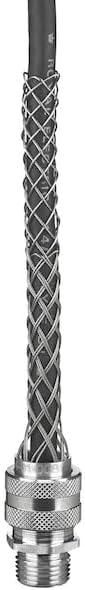 Hubbell 07401010 Deluxe Cord Grip, Straight Male, 1/2" with Mesh, 0.50"-0.62" Cable