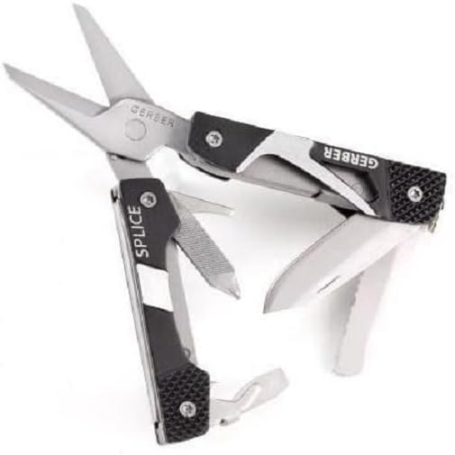 Gerber Splice EDC Multitool Pocket Knife with Scissors, Bottle Opener,Black