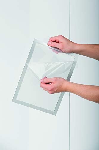 Durable Duraframe Sun Sign Holder, Magnetic, Silver, Letter Size, 2 Pack