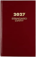 AT-A-GLANCE 2027 Daily Planner, Standard Diary, 7.75" x 12" Journal, Hardcover, Red (SD3761327)