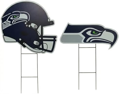 NFL Logo & Helmet 2 Pack Yard Sign Set