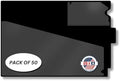 Doctor Stuff - Center Tab Vinyl Outguides, Diagonal Cut Front Pocket, Top Charge Out Slip Pocket, Plastic File Folder, Letter Size 9" x 13-1/4", Black, 50/Box