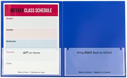 C-Line Classroom Connector School-to-Home Folders, Blue, 10 per Box (32505)