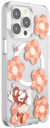 PopSockets iPhone 13 Pro Phone Case with MagSafe- Minnie Checker Flower