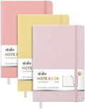 ViVin 3 Pack A5 Hardcover Lined Notebook,192 pg College Ruled 5.5x8.3