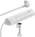 Eaton Tripp Lite Series Desk Clamp Power Strip Surge Protector, 6-Outlets, USB-A & USB-C Charging Ports, 900 Joules, 6ft Flat Extension Cord, Lifetime Manufacturer's Warranty (TLP66UCLAMP)