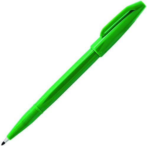 Pentel Sign Pen Fiber-Tipped Pen, Green Ink, Box of 12 (S520-D)