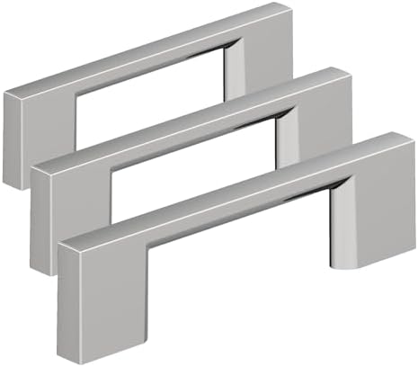 Amerock 10BX3713026 | Polished Chrome Cabinet Pull | 3 inch (76mm) Center-to-Center | 30 Pack | Cityscape | Furniture Hardware