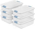 Sterilite Latching Box with Lids for Home and Office, 32 Quart, 6-Pack