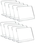 AITEE 10 Pack Acrylic Mini Chalkboard Signs Clear Tabletop Signs L-Shaped