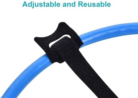 Monoprice Hook & Loop Fastening Cable Ties 6inch, 100pcs/Pack - Black