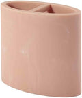 Nicole Miller - Toothbrush Holder, Resin Countertop Accessories, Dorm Room Essentials (Kendall Collection, Clay)