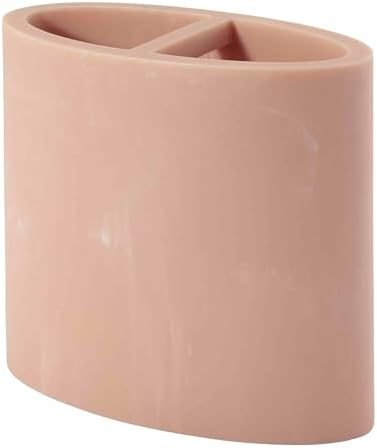 Nicole Miller - Toothbrush Holder, Resin Countertop Accessories, Dorm Room Essentials (Kendall Collection, Clay)