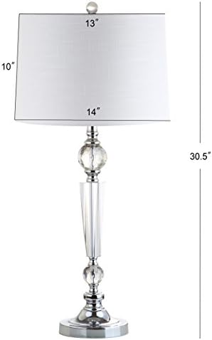 JONATHAN Y Emma 29.5" Clear Crystal Candlestick Table Lamp, Set of 2