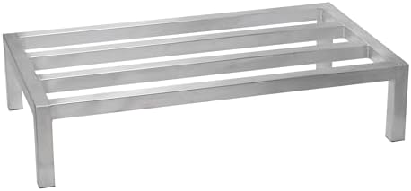 Winco 20-Inch by 60-Inch Dunnage Rack, 8-Inch High, 1200-Pound Capacity, Medium, Aluminum