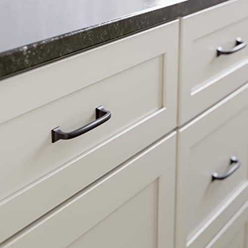 Franklin Brass (10-Pack) – Deep Bronze Cabinet Handles, 4 Inch Hole Center, Pulls for Drawers, Kitchen Cabinet Door, Dressers | Lombard