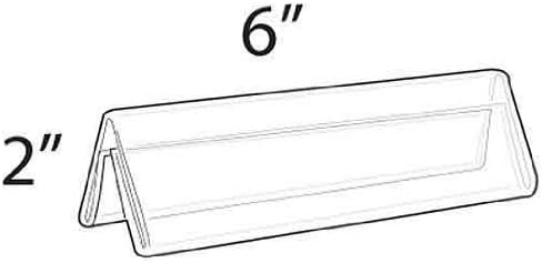 Azar Displays 192801 6-Inch Width by 2-Inch Height Two-Sided Nameplate, 10-Pack