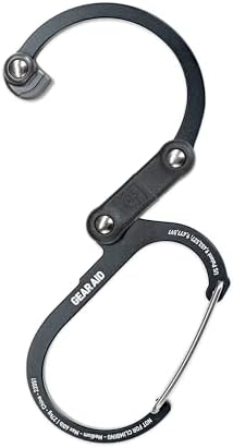 GEAR AID HEROCLIP 360° Swivel Carabiner Gear Clip and Hook (Medium) for Camping, Backpack, Suitcases and Garage Organization