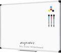 XBoard Magnetic Dry Erase Whiteboard 48 x 36 Inch, 4' x 3' Premium White Board for Wall with Marker Tray, Silver Aluminum Frame Presentation Board for Home Office Classroom
