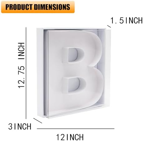 12" Fillable Cardboard Letter Charcuterie Gift Cupcake Box With Cover Sweets Packaging (B)