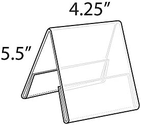 Azar Displays 192813 4.25" W x 5.5" H 2-Sided Nameplate (pack of 10)