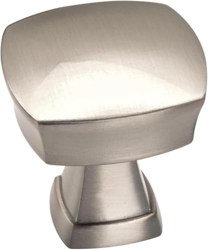 Amerock 10 Pack 1-1/4" Square Stature Satin Nickel Cabinet Knob