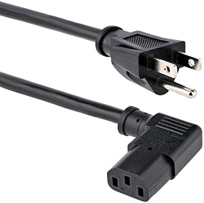 StarTech 3ft Right Angle Computer Power Cord, 10A 125V, 18AWG (PXT101L3)