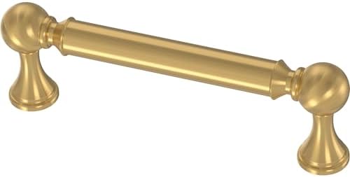 Franklin Brass 10 Pack Modern Gold Cabinet Handles 3-3/4 inch (96mm) Kitchen Cabinet Handles and Drawer Pulls for Cupboards and Dressers |Classic Farmhouse