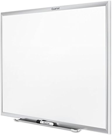 Quartet Dry Erase White Board 48"W x 36"H Non-Magnetic Whiteboard, Total Erase, Silver Aluminum Frame (S534)