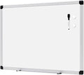 Amazon Basics Magnetic Dry Erase Whiteboard, 24" x 18", Aluminum Frame, Silver/White, Presentation Board for Writing Notes