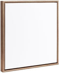 Kate and Laurel Sylvie Beaded Blank Vintage Framed Canvas Wall Art, 18x24 White, Modern Empty Canvas for Paint-Your-Own Art, Framed