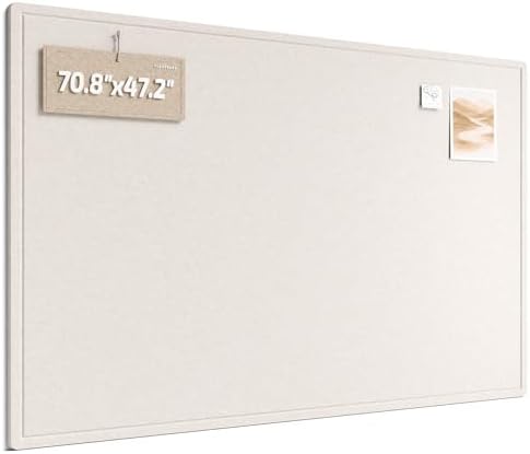 Fluxynara 70.8" x 47.2" Large Bulletin Board, Oatmeal