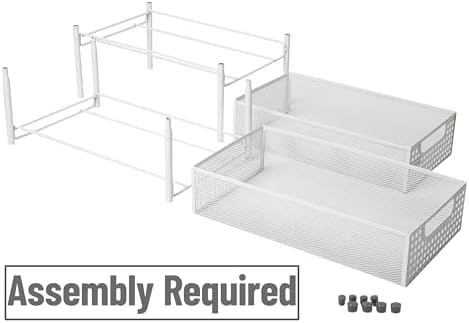 Mind Reader Accessory Organizer, Supply Storage, Desktop, Crafts, Office, Metal Mesh, 8"L x 12.5"W x 11.25"H, White