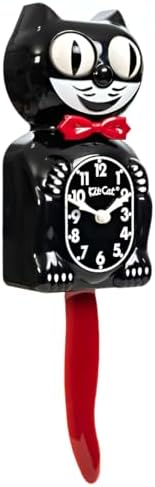 Kit Cat Klock Gentlemen (Crimson Royale) - Retro Cat Clock with Moving Eyes and Tail, Battery Operated, Made in USA