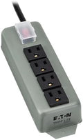Eaton Tripp Lite series 4-Outlet Heavy Duty Power Strip, Metal, Mountable (Wall Mount & Under Desk), 6ft Extension Cord, On/Off Switch Cover, Industrial Garage Shop Work Bench Applications (UL603CB-6)