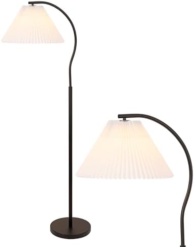 JONATHAN Y Devon 60.5" Modern Glam Arc Floor Lamp, Black