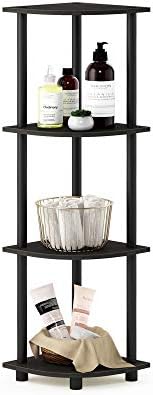 Furinno Turn-N-Tube Toolless Assembly 4-Tier Storage Shelves, Espresso