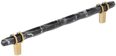 Amerock 8" Carrione Marble Black/Champagne Bronze Drawer Pull