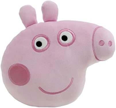 Northwest Peppa Pig Peppa Smiles Cloud Pillow 12" – Plush Kids Stuffed Toy, Cartoon Character, Bedroom Decor, Gift for Girls & Boys