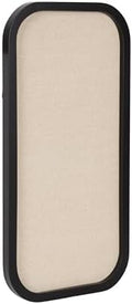 Kate and Laurel Hutton Transitional Wall Pinboard, 12 x 24, Black, Modern Rounded Rectangle Wall Organizer for Use as Cork Board, Vision Board, or Bulletin Board