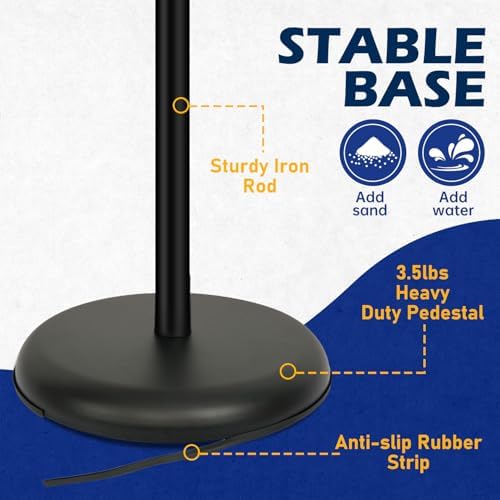 8.5x11 Sign Stands for Display, Adjustable Sign Holder Black 2-Pack