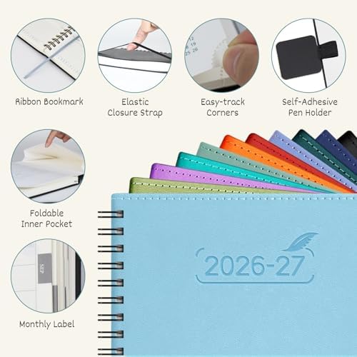BEZEND Pocket Calendar 2026-2027, Weekly Monthly Academic Planner (3.5"x6")